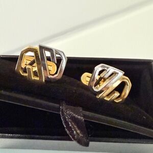 #24 Givenchy Gold and Silver Cufflinks